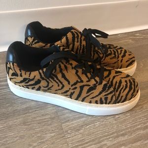 Tiger print sneakers